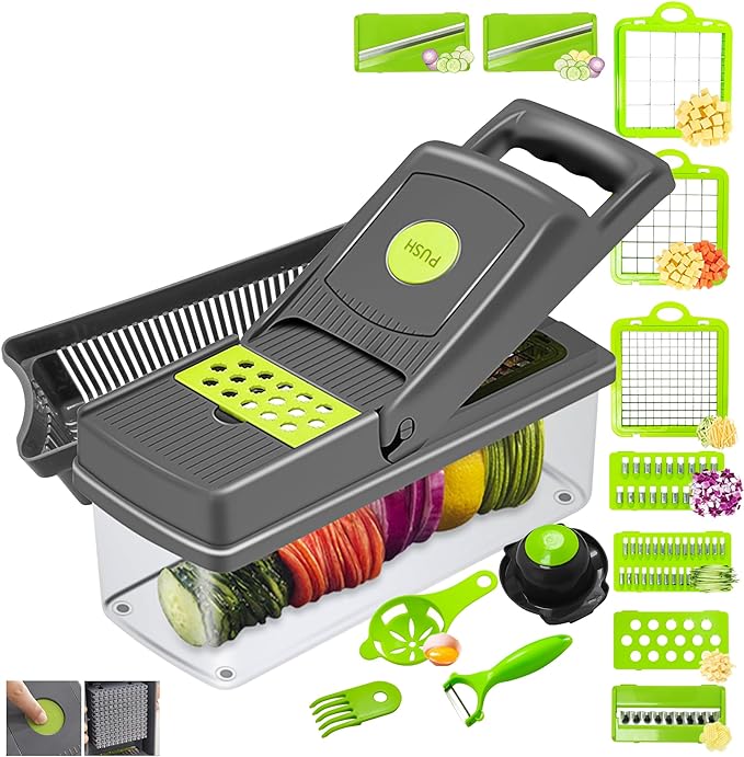 🥕 16-in-1 Vegetable Chopper, Cutter & Dicer – Multi-Functional Kitchen Tool