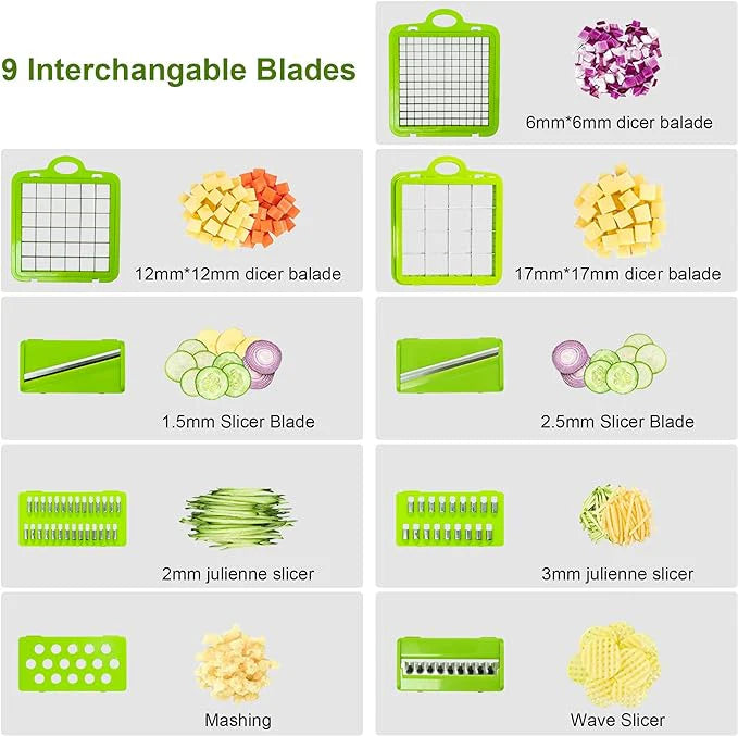 🥕 16-in-1 Vegetable Chopper, Cutter & Dicer – Multi-Functional Kitchen Tool