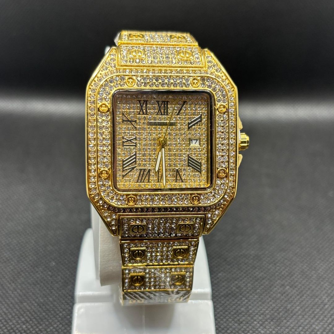 Luxury Gold Diamond Watch – Premium Men’s Fashion Watch in Pakistan